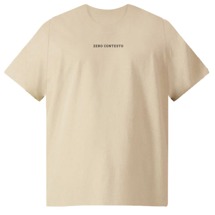 T-Shirt ZERO CONTESTO — Bianco e Sabbia