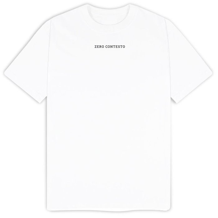 T-Shirt ZERO CONTESTO — Bianco e Sabbia